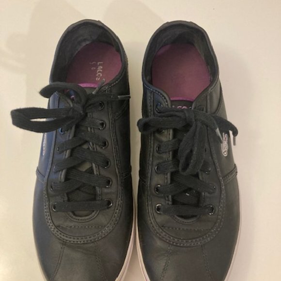 Women's black sneakers size 10 Lacoste - Picture 2 of 4